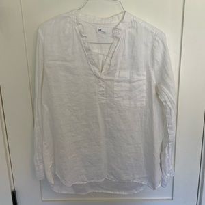 Gap linen popover blouse